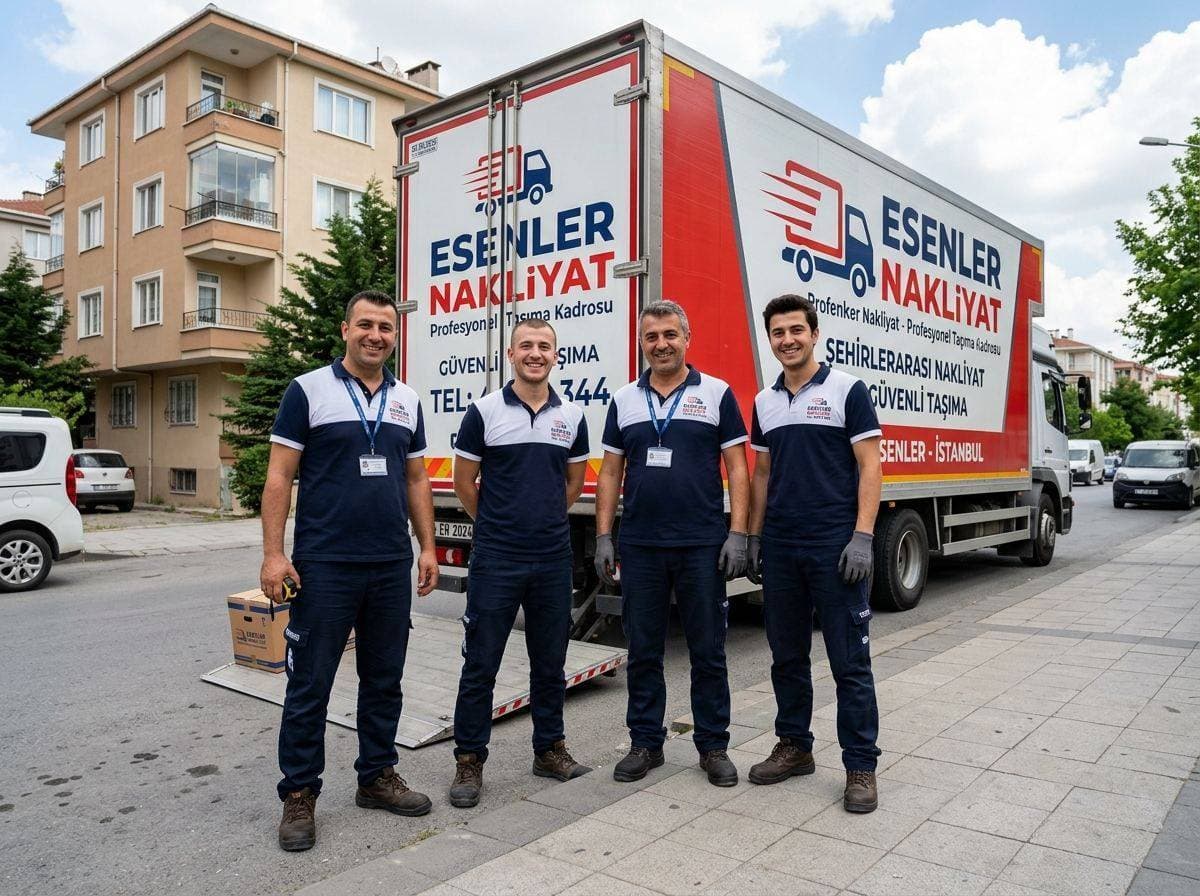 Adana Esenler Evden Eve Nakliyat kurumsal logolu iş elbiseleriyle uzman ve sigortalı profesyonel taşıma ekibimiz